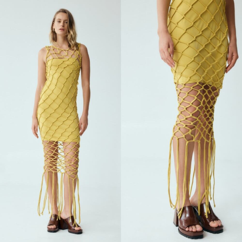 Third Form Net‎ Mesh Tank Layered Dress US 4 Statement Street LA
